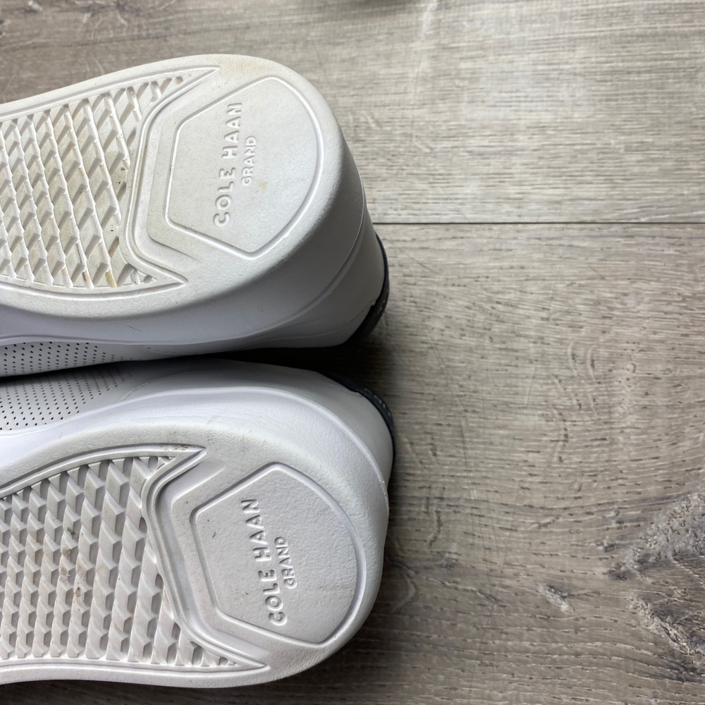 Cole Haan Shoes Grand Crosscourt Mens 11.5 White Leather Sneakers C33987 Navy - Picture 10 of 10